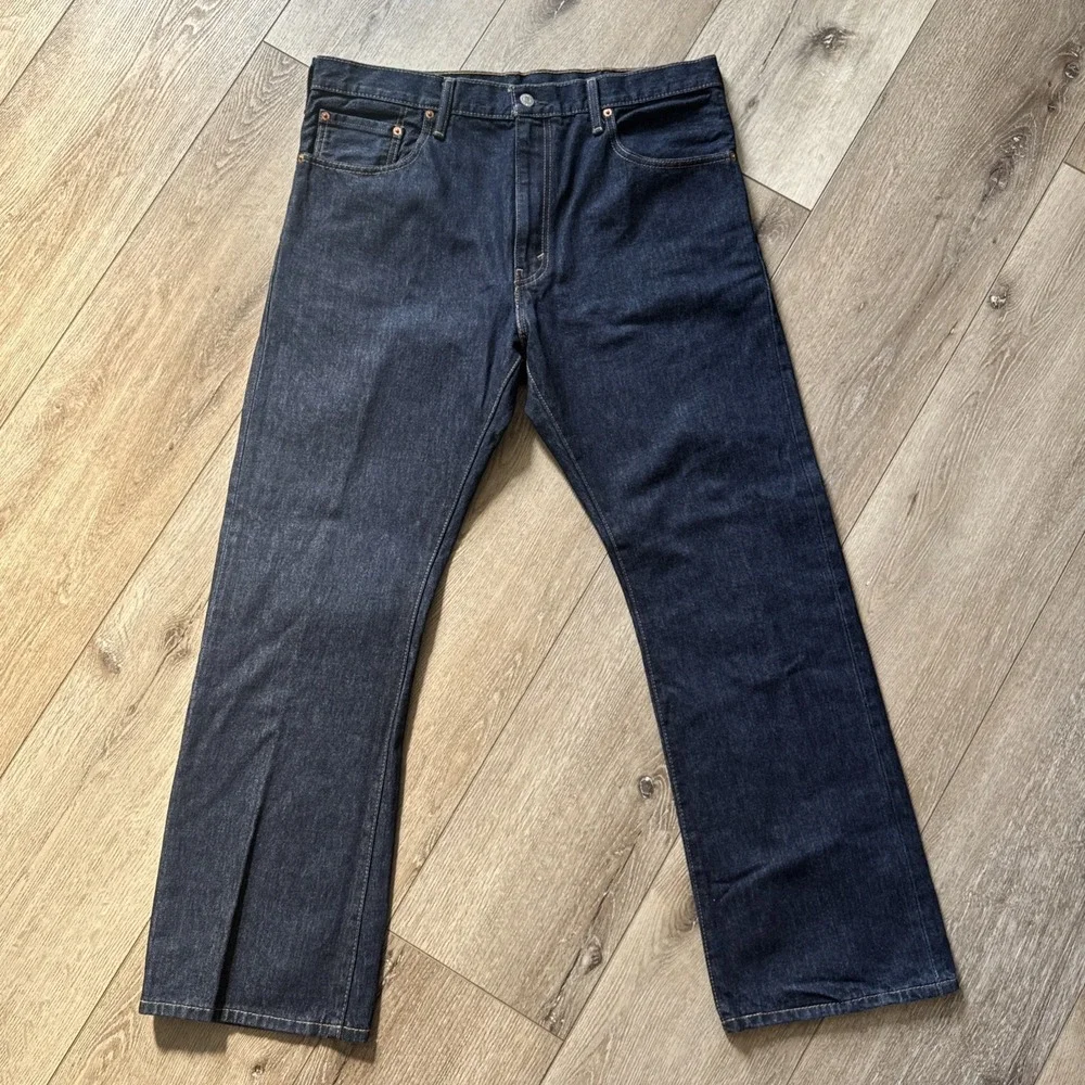 Levi's 517 Jeans Mens 38x30 Blue Bootcut Denim Dark Wash Classic Fit #916
